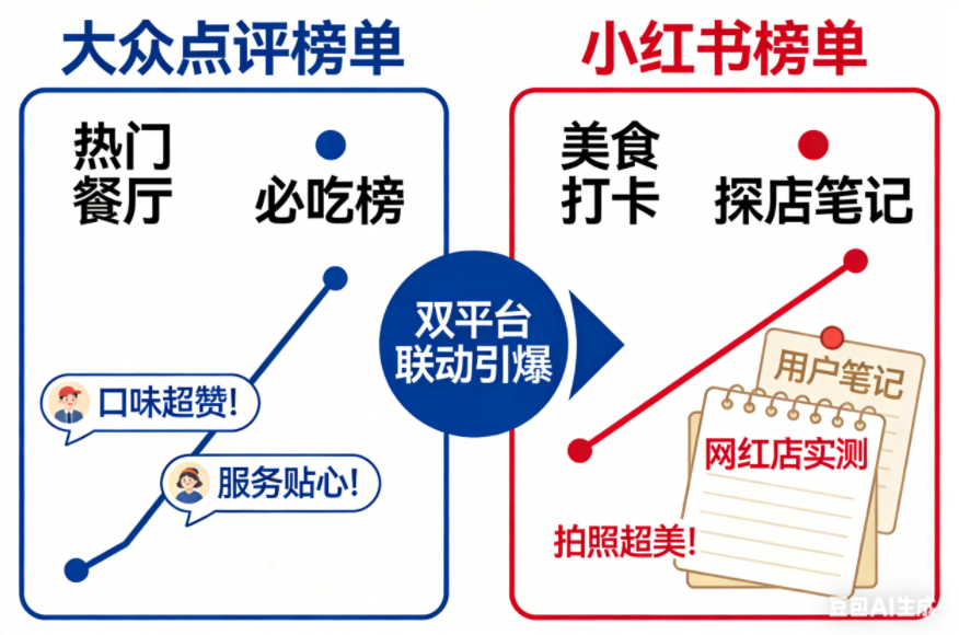 【餐饮突围】从“等客来”到“引客来”:巧借公园流量,让你的餐厅在小红书和点评双平台爆火【大众点评精细化运营】文章配图
