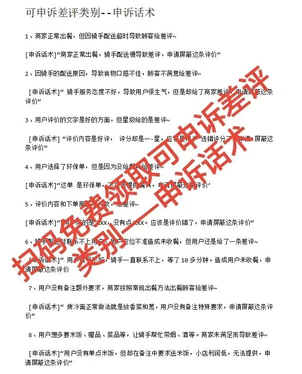 差评申诉成功率提升80%!12种话术模板曝光,老板直接套用【蒜头外卖代运营案例】文章配图
